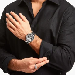 Clearance Herrenuhr Rebel at Heart Chronograph silber schwarz bicolor Herren Uhren|Uhren